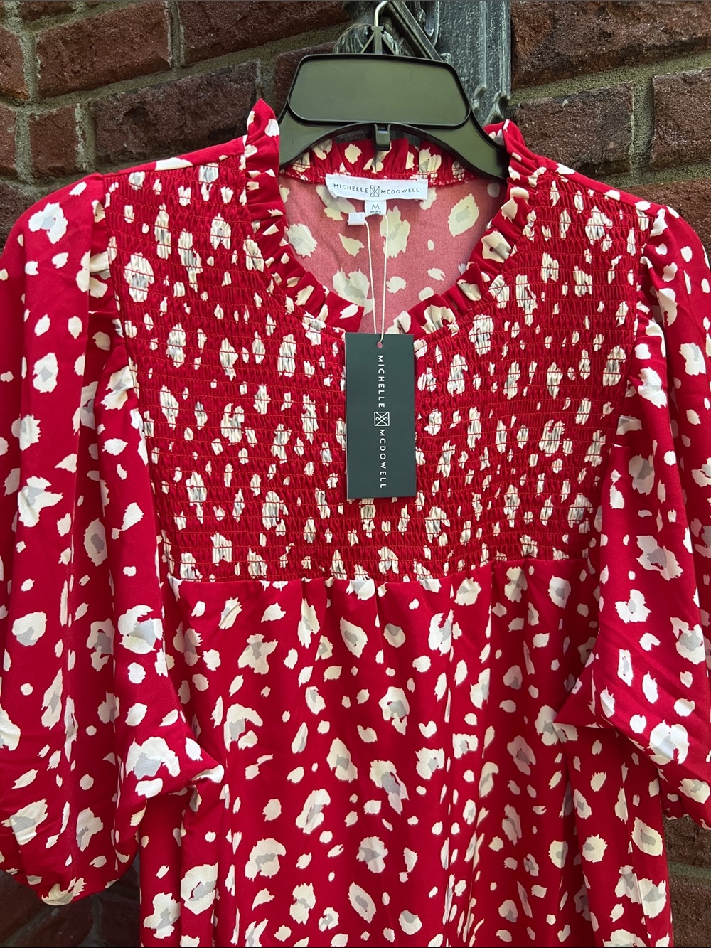 NEW MICHELLE MCDOWELL amelia party animal dress in crimson Medium - Picture 3 of 7